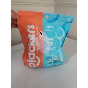 300 Count Cool Mint Plackers Twin-Line Dental Floss Tooth Picks Oral Flossers